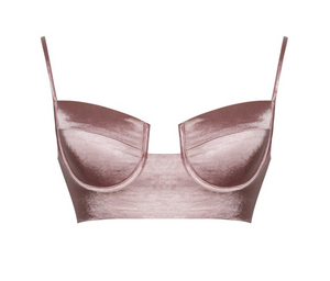 Say My Name Satin Bralette with Bustier Shape