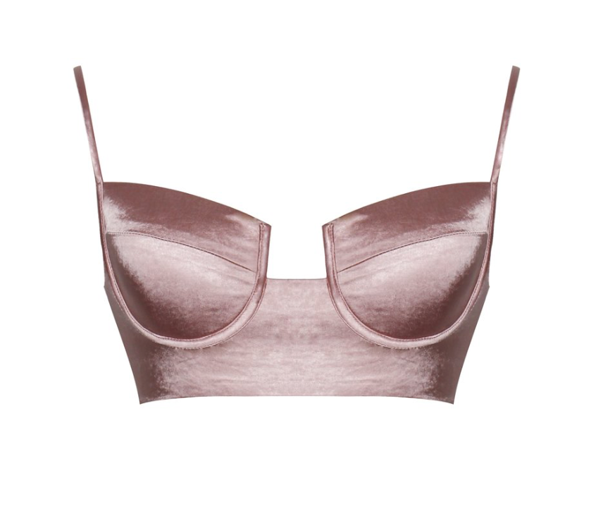 Say My Name Satin Bralette with Bustier Shape – House of Huey